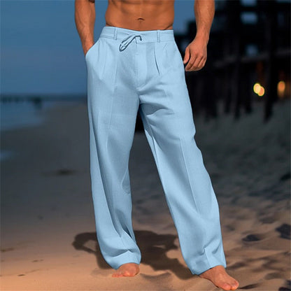 Pantalon Homme, cordon de serrage – Blanc