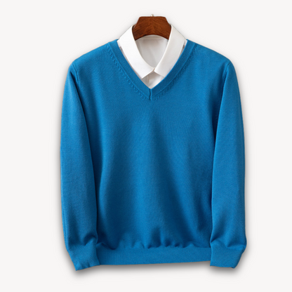 Pull Ajusté Doux Homme, col V