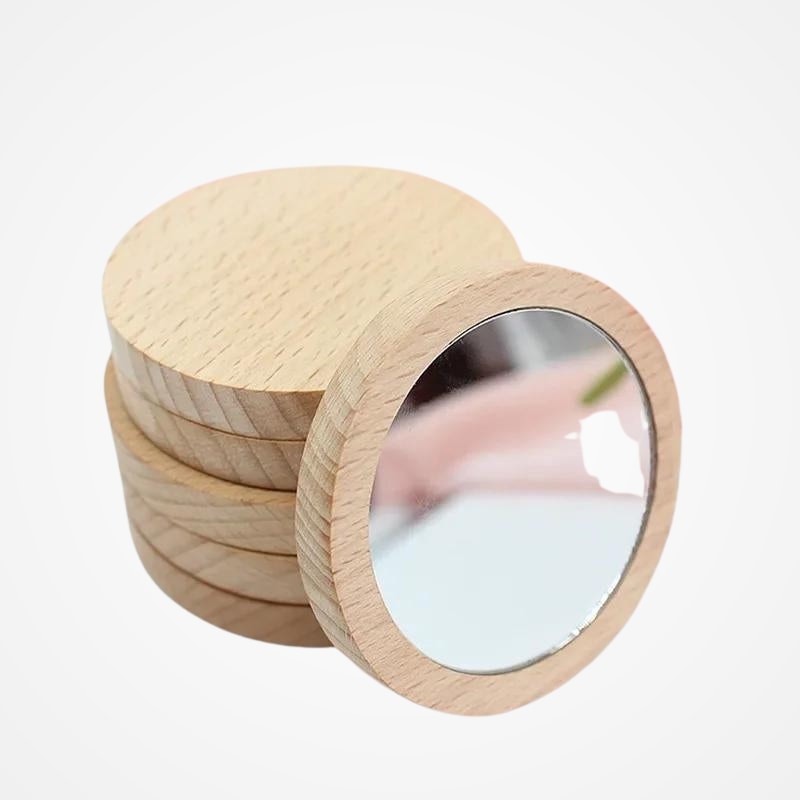 Miroir De Poche Bois