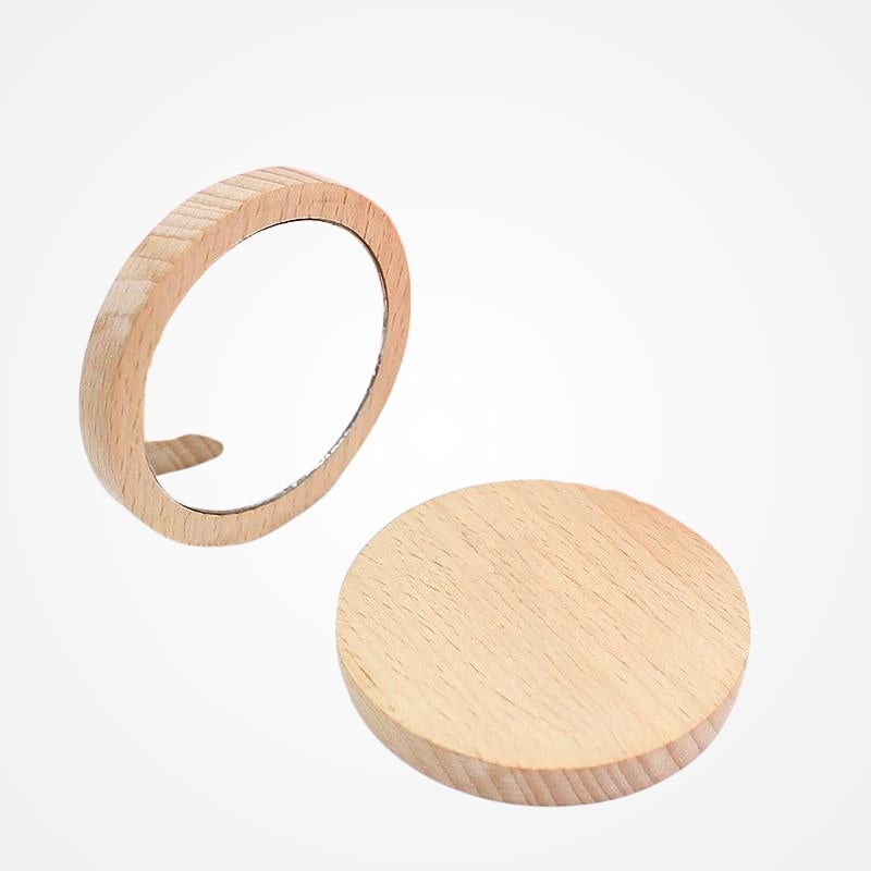 Miroir De Poche Bois