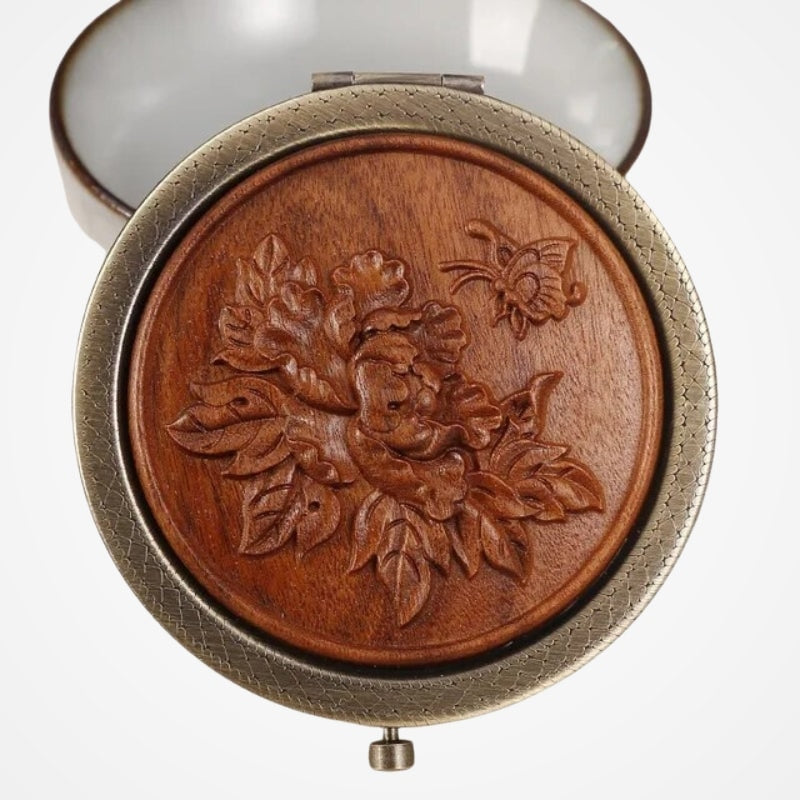 Miroir De Poche Décoratif Bois