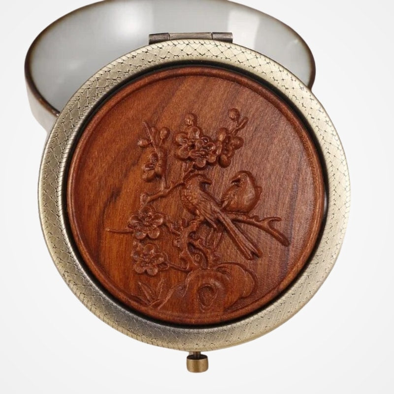 Miroir De Poche Décoratif Bois