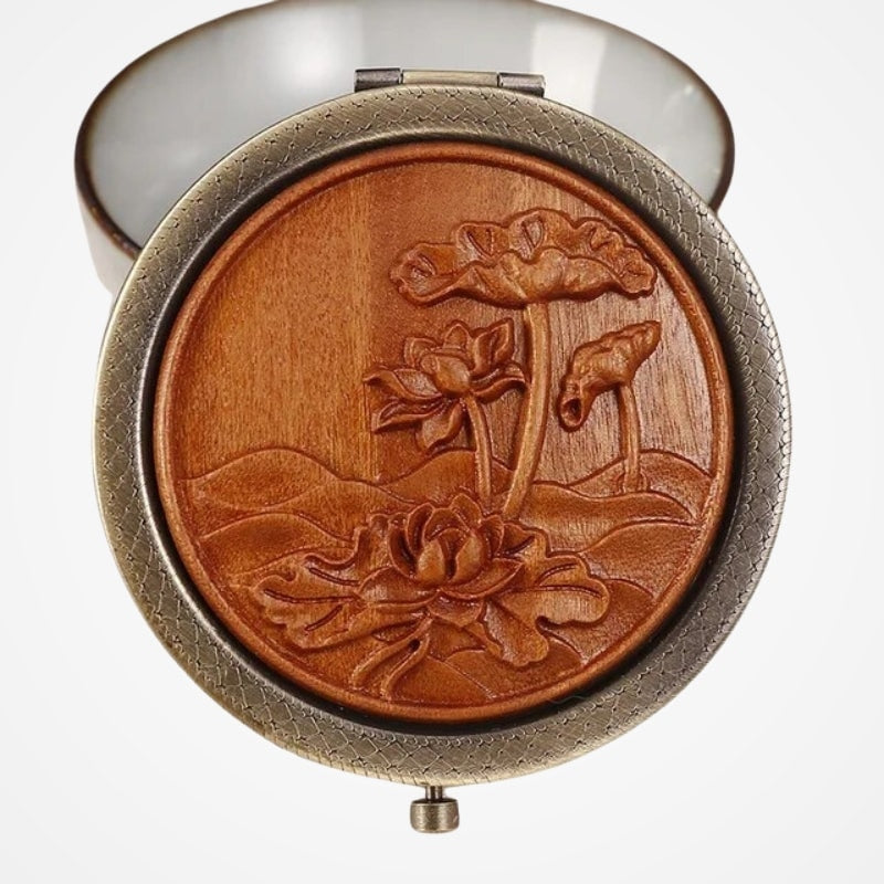 Miroir De Poche Décoratif Bois