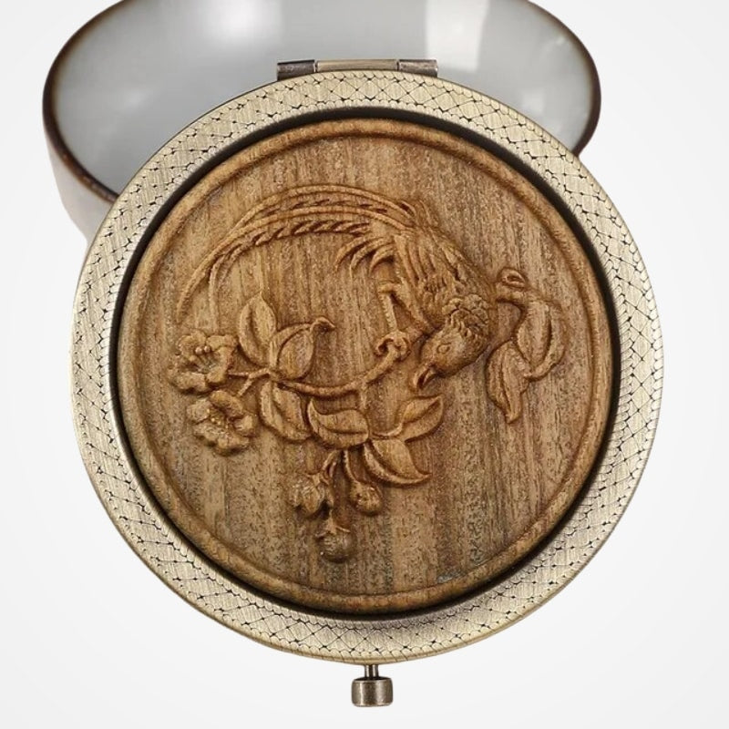 Miroir De Poche Décoratif Bois
