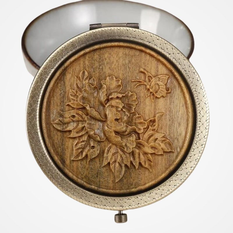 Miroir De Poche Décoratif Bois