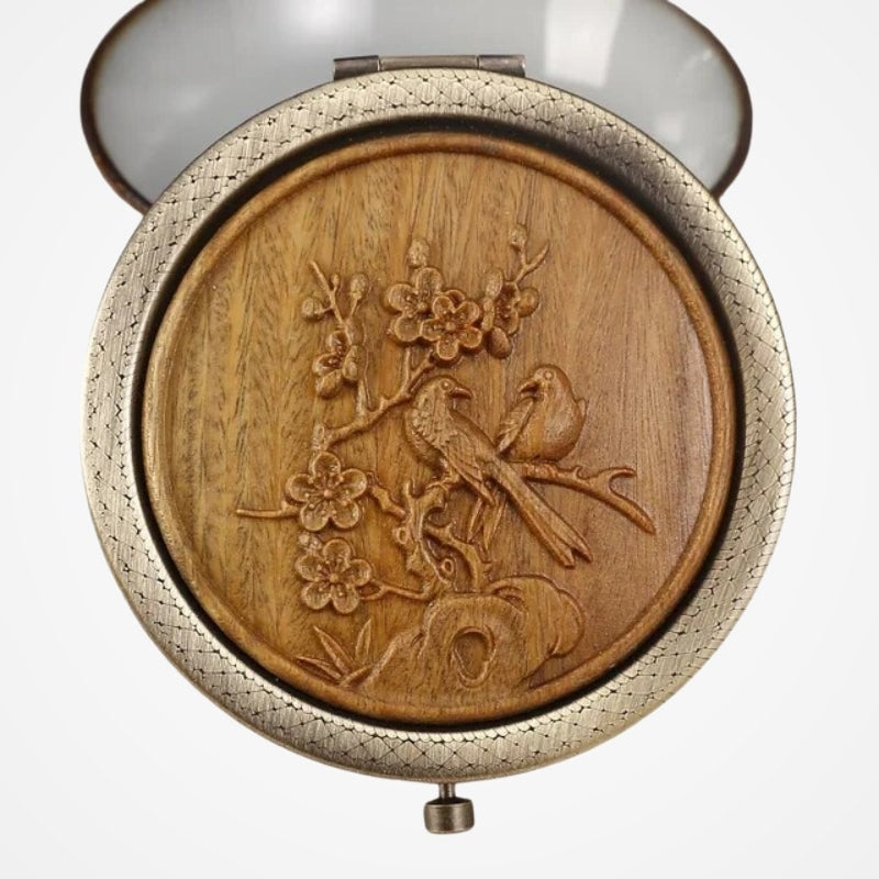 Miroir De Poche Décoratif Bois