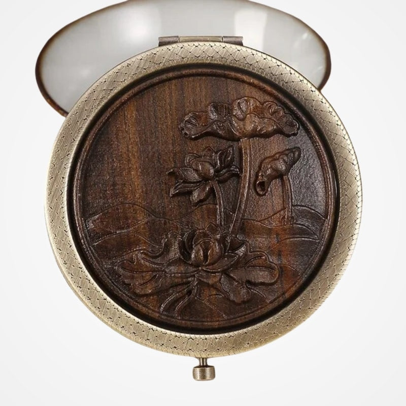 Miroir De Poche Décoratif Bois