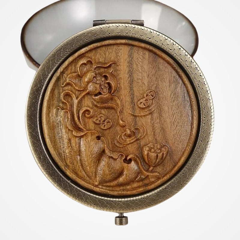 Miroir De Poche Décoratif Bois