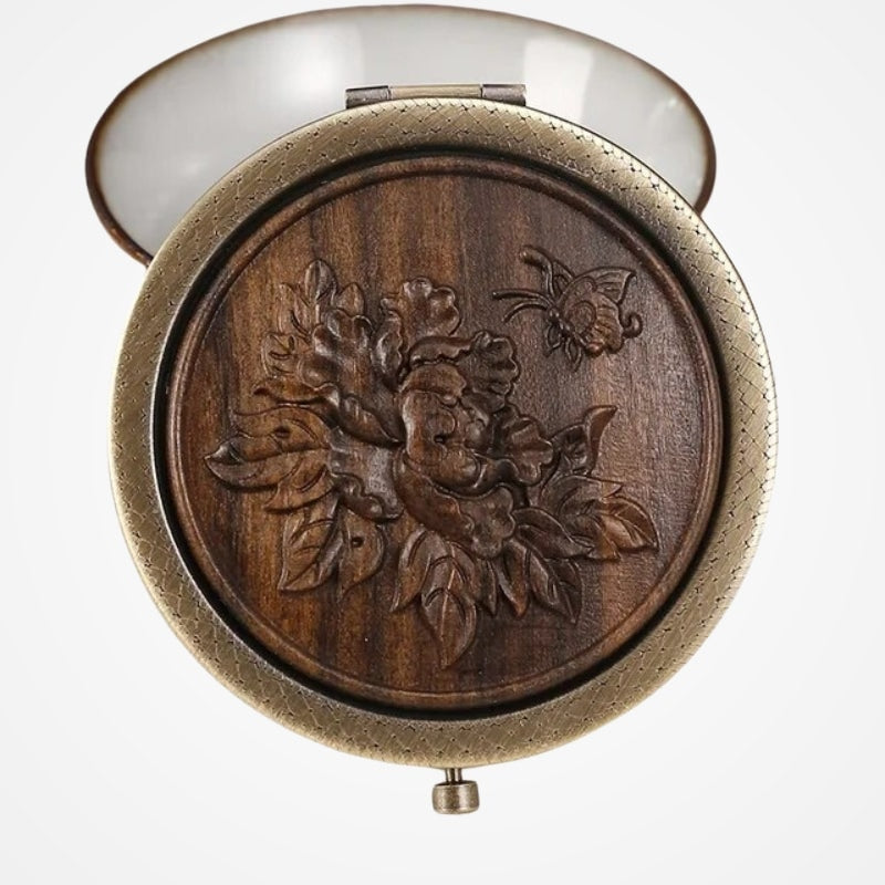 Miroir De Poche Décoratif Bois