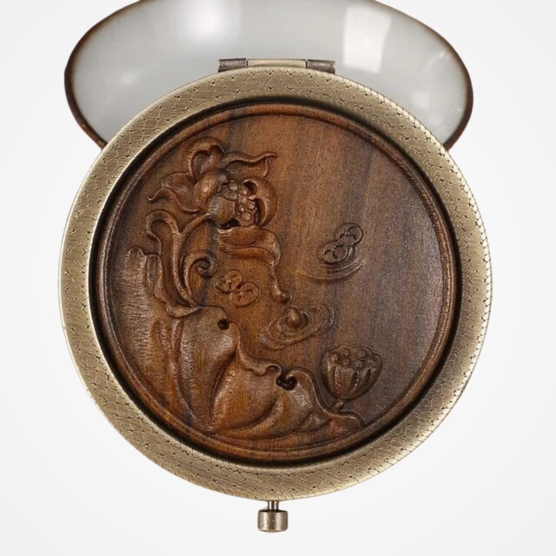 Miroir De Poche Décoratif Bois