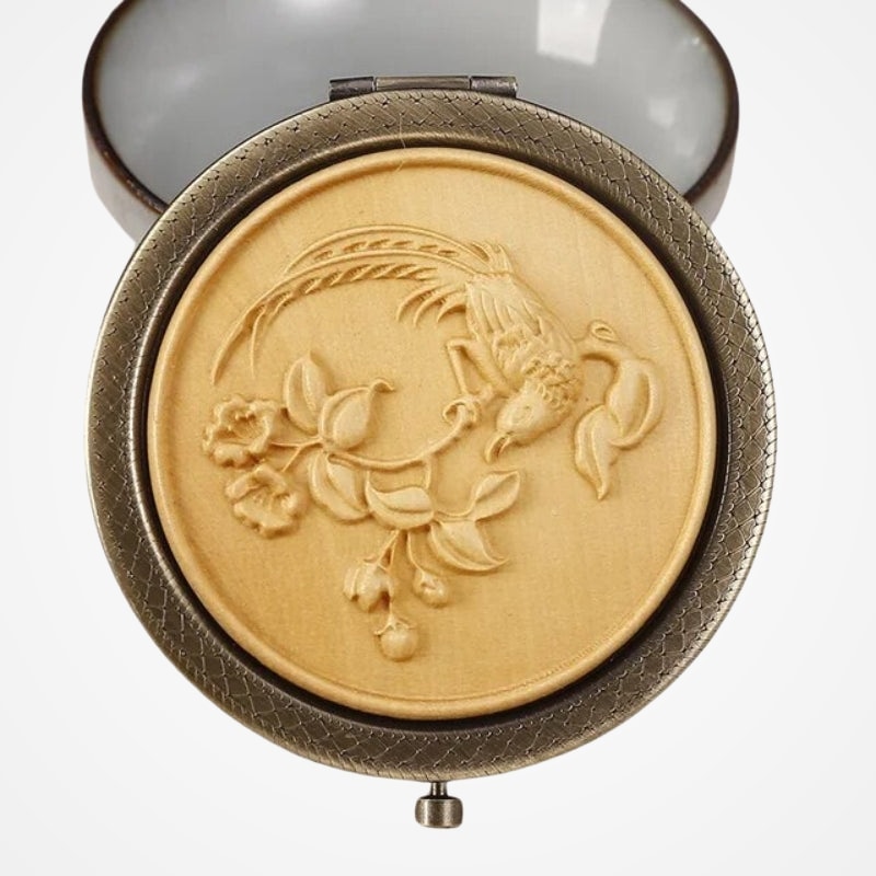 Miroir De Poche Décoratif Bois