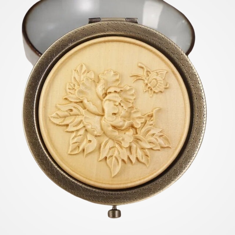 Miroir De Poche Décoratif Bois