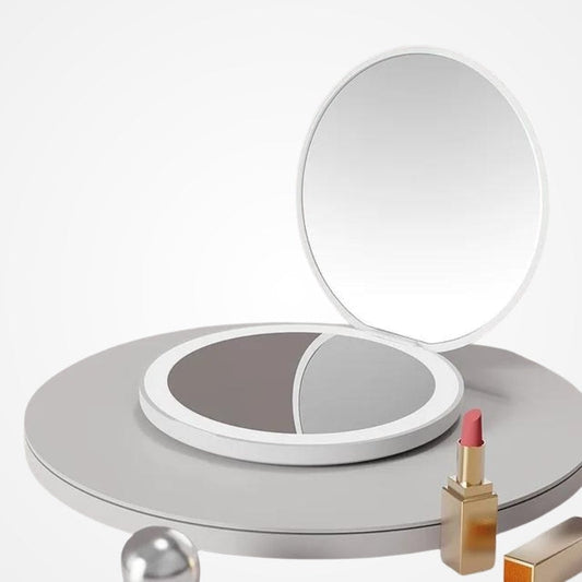 Miroir LED de Poche Lumineux USB | Maquillage Voyage Parfait | Le Sac du Voyageur