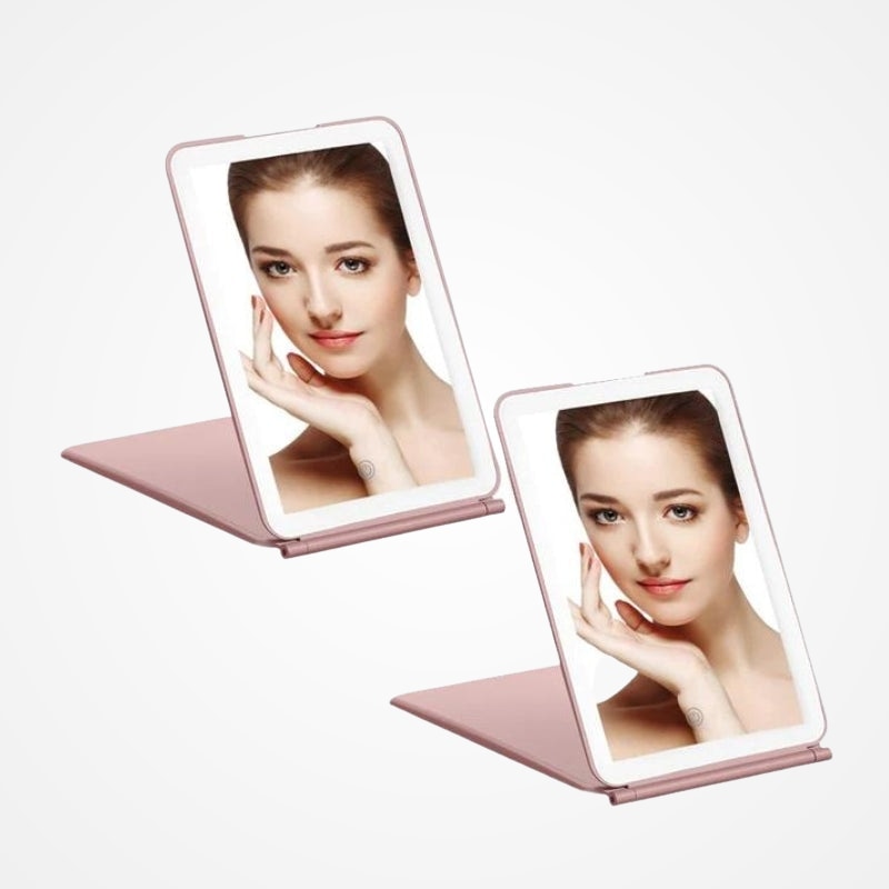 Miroir LED Portable GripTie Lumineux Maquillage Voyage | Le Sac du Voyageur