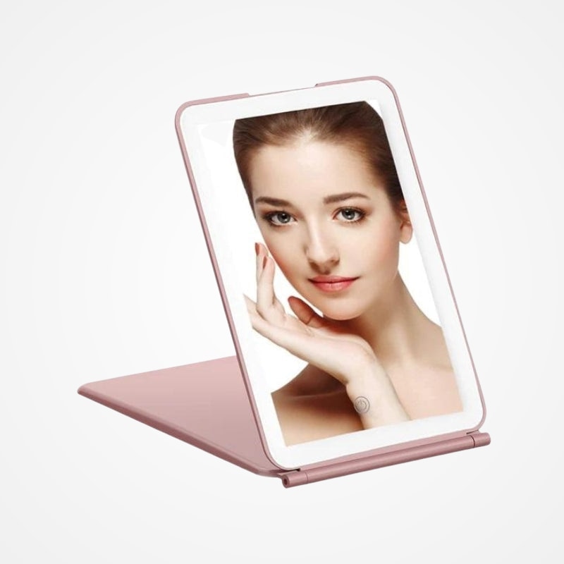 Miroir LED Portable GripTie Lumineux Maquillage Voyage | Le Sac du Voyageur