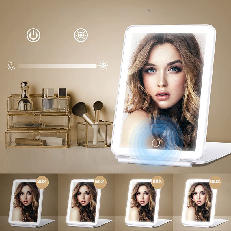 Miroir LED Portable GripTie Lumineux Maquillage Voyage | Le Sac du Voyageur