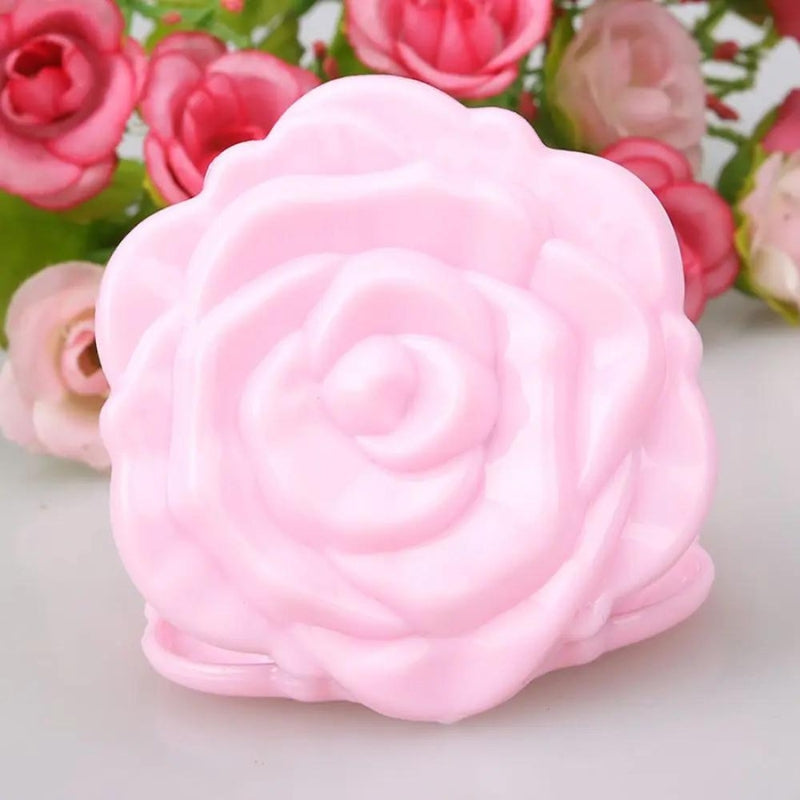 Miroir de Poche Rose Élégant Pliant Compact pour Retouches Voyage | Le Sac du Voyageur