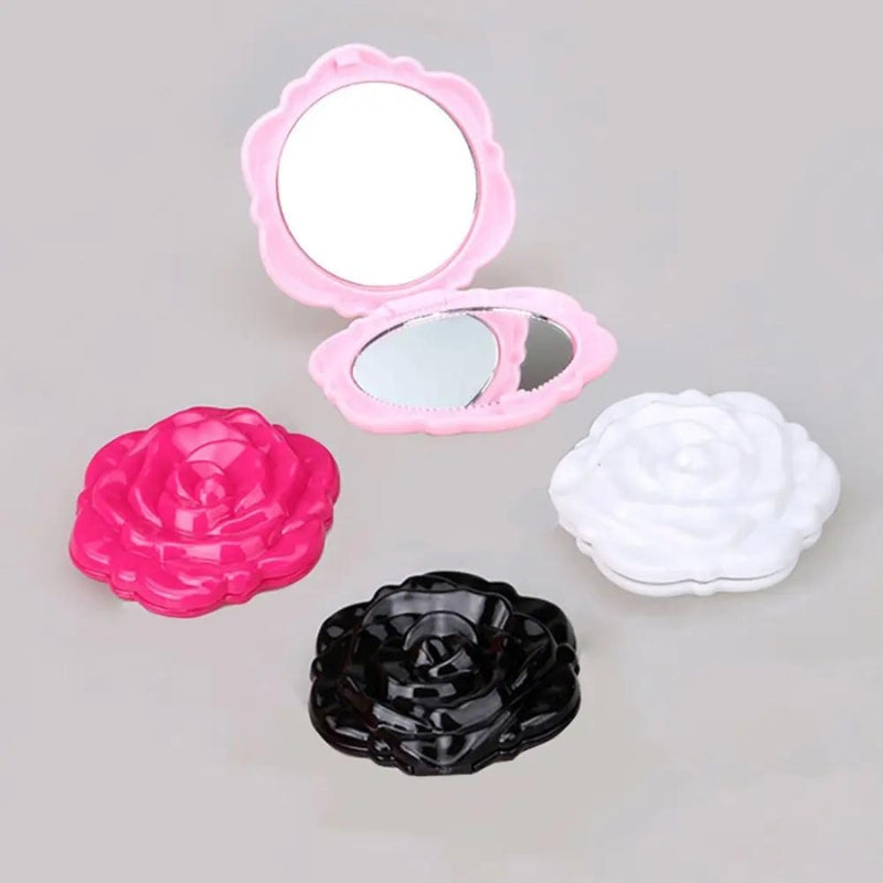 Miroir de Poche Rose Élégant Pliant Compact pour Retouches Voyage | Le Sac du Voyageur