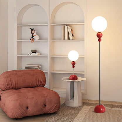 Lampadaire Moderne Clavel, métal et verre