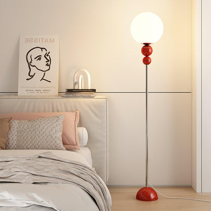 Lampadaire Moderne Clavel, métal et verre