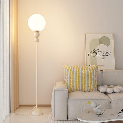 Lampadaire Moderne Clavel, métal et verre