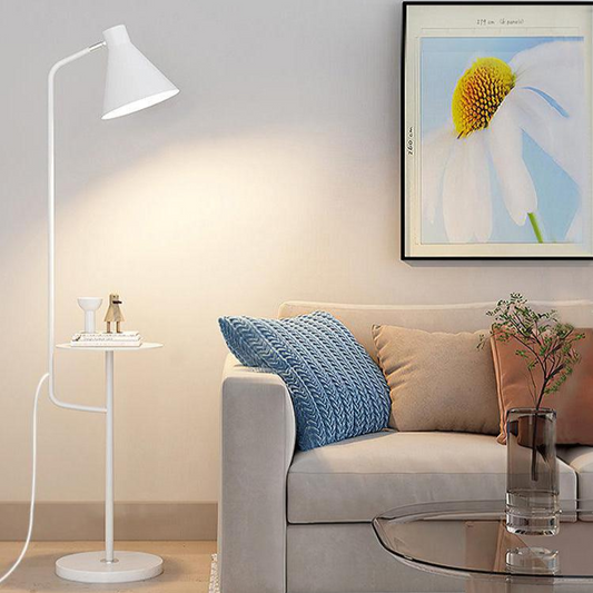 Macaron Floor Lamp with Central Tray - Modern LED Design