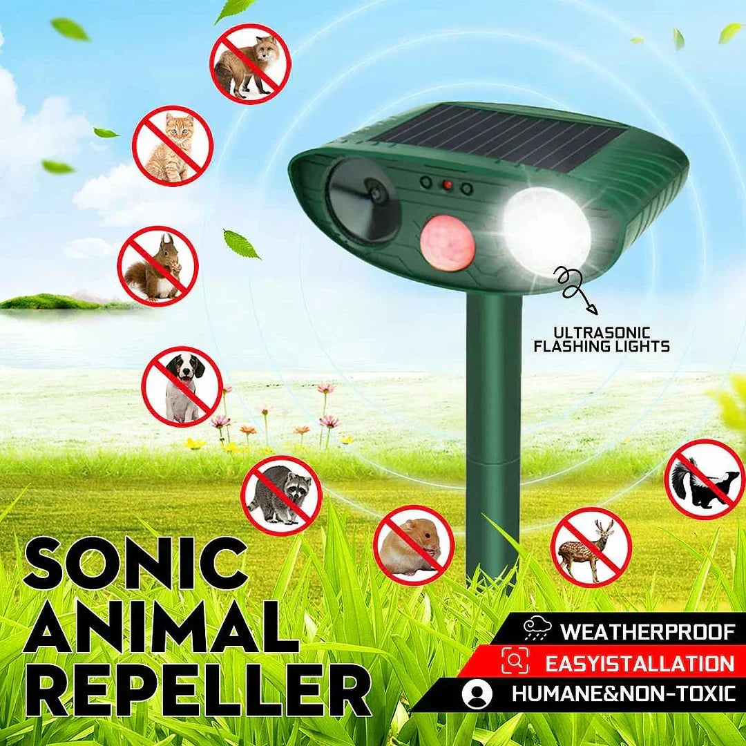 Répulsif d'Extérieur Solaire à Ultrasons – Modèle 2