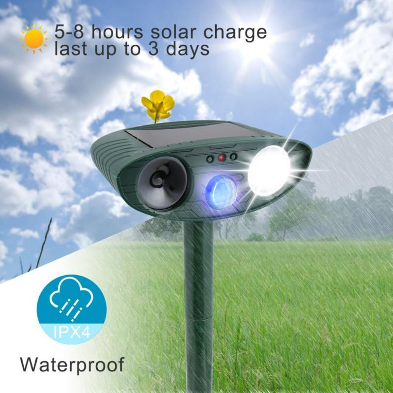 Répulsif d'Extérieur Solaire à Ultrasons – Modèle 2