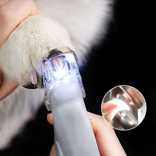 Pet Nail Clipper with LED Light & Protective Sensor