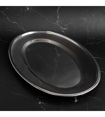 Grand plat de service en inox ovale