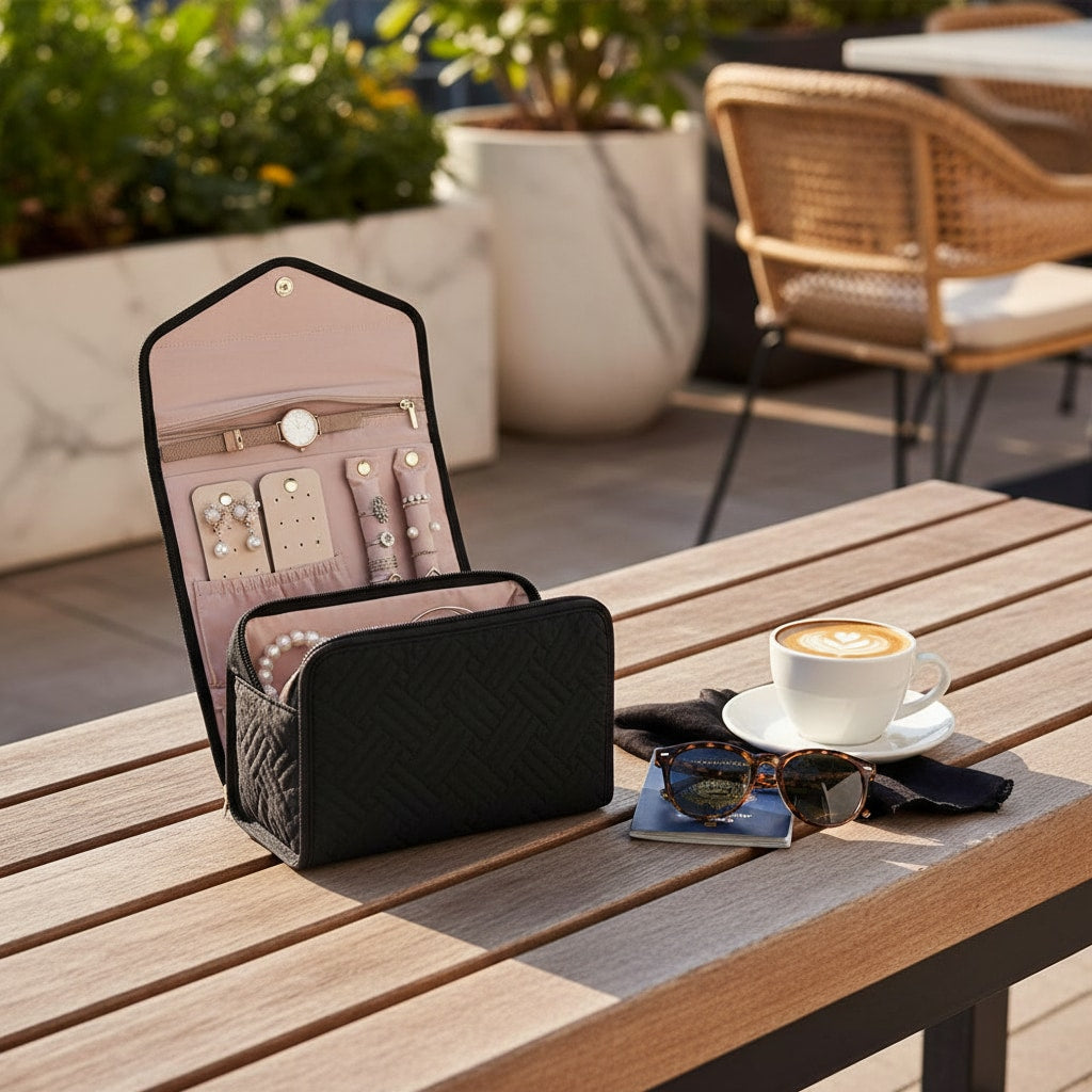 Pochette Bijoux Voyage Compacte & Élégante | Le Sac du Voyageur