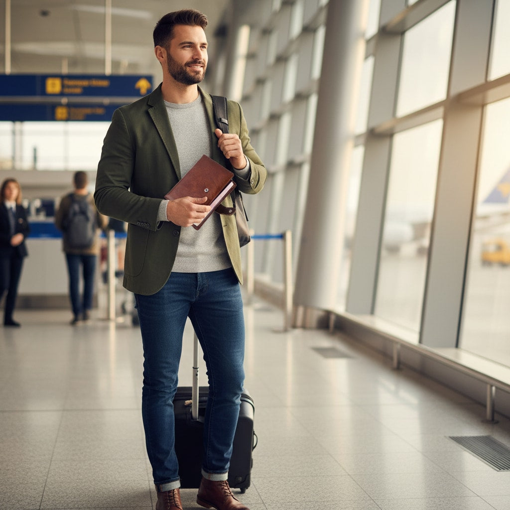 Porte Document De Voyage en Simili pour Homme