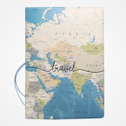 Protège Passeport Carte du Monde – coloris Carte du Monde – Bleu