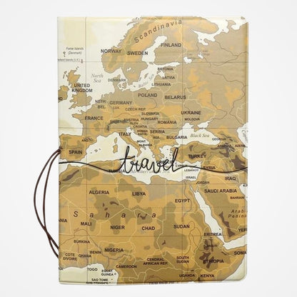 Protège Passeport Carte du Monde – coloris Carte du Monde – Marron