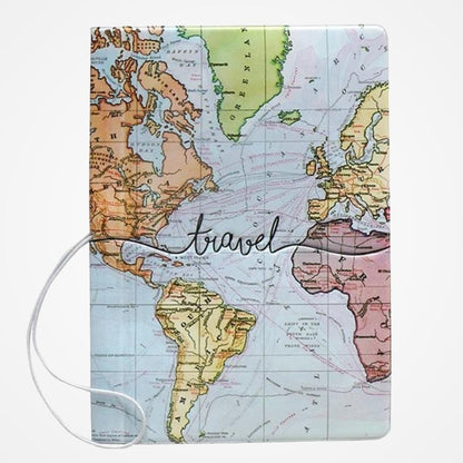 Protège Passeport Carte du Monde – coloris Carte du Monde – Bleu clair