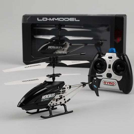 Hercules Unbreakable Mini RC Helicopter with Gyro - Red – coloris Red