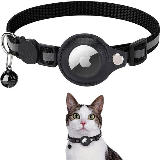 Cat GPS Tracker Collar with Reflective Design – coloris Black
