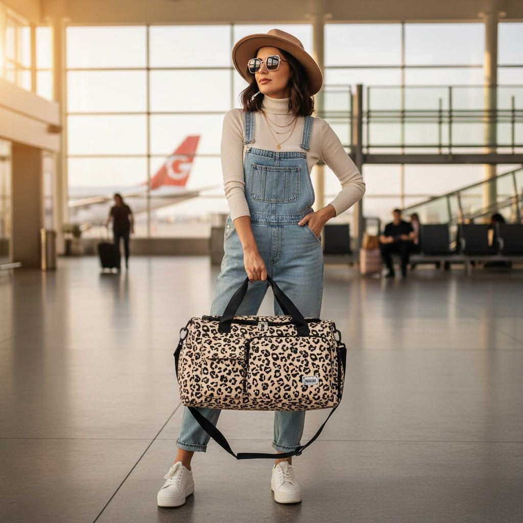 ANTARES - Sac de Voyage Léopard Femme