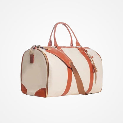 Sac de Voyage en Cuir Femme – coloris Beige