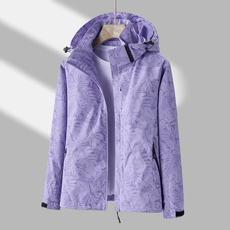 Veste Imperméable Coupe-Vent à Capuche Femme