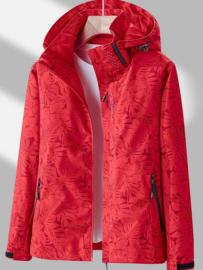 Veste Imperméable Coupe-Vent à Capuche Femme