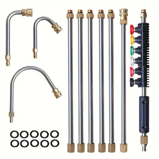 Telescoping High Pressure Washer Wand Set - 4000 PSI, Gutter & Roof Cleaning