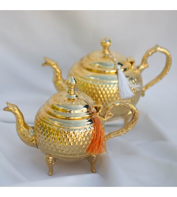 Set de 6 verres à thé marocain beldi doré