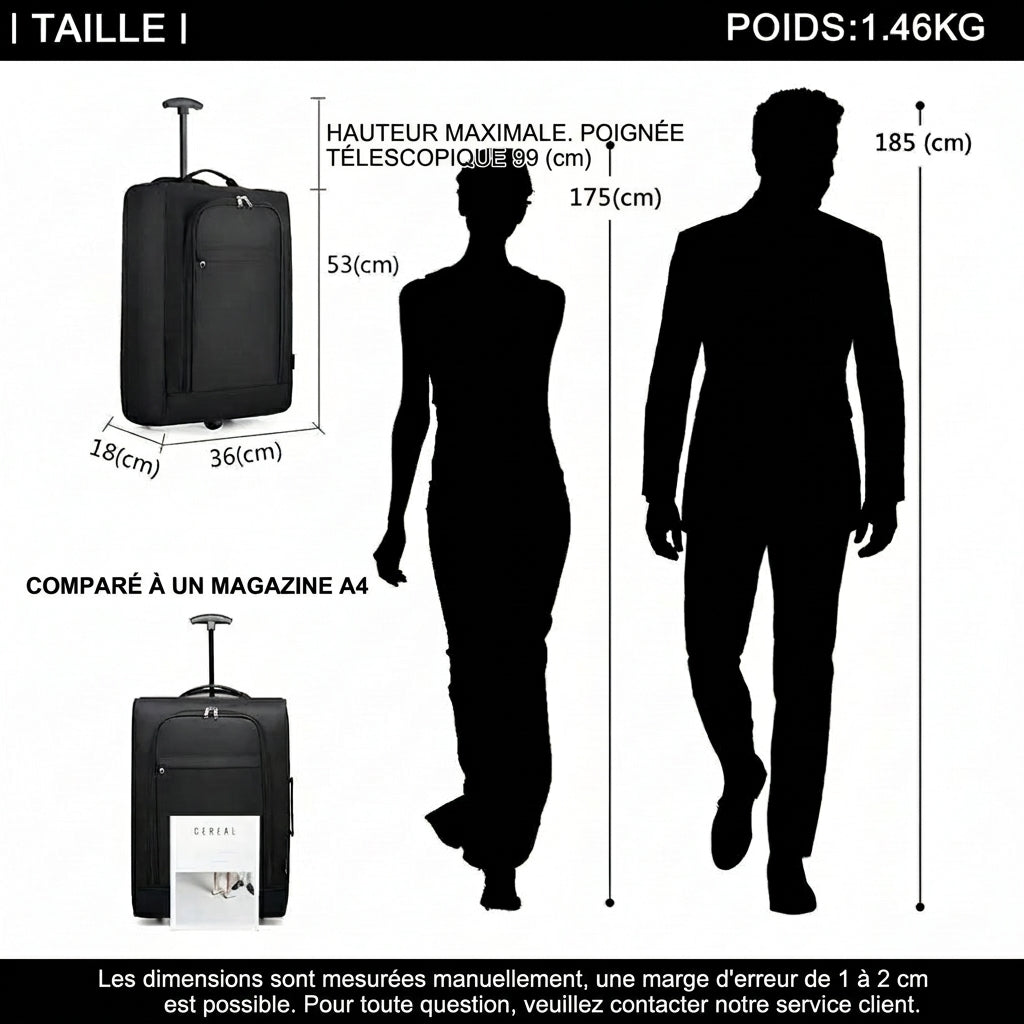 ZIBAL - Valise Trolley + Sac Cabine