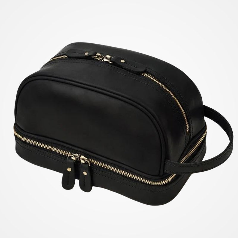 AZURIA - Trousse De Toilette Homme En Cuir Vintage
