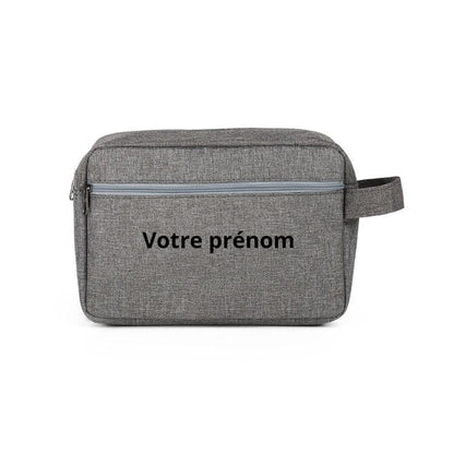 Trousse de Toilette Personnalisée avec Prénom – coloris Gris