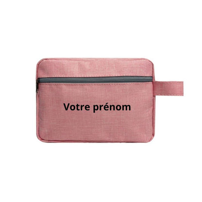 Trousse de Toilette Personnalisée avec Prénom – coloris Rose