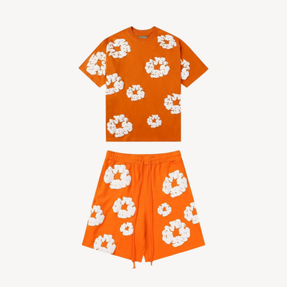 Ensemble Unisexe à Fleurs Décontracté