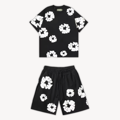 Ensemble Unisexe à Fleurs Décontracté