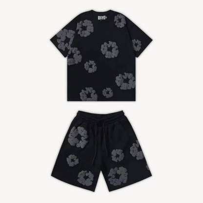 Ensemble Unisexe à Fleurs Décontracté